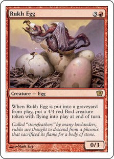 [214]【EN】ルフ鳥の卵/Rukh Egg【9ED】[R][赤]