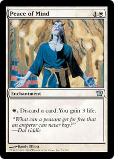 [033]【JP】【FOIL】安らぎ/Peace of Mind【9ED】[U][白]