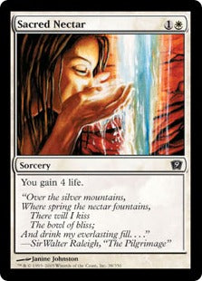 [038]【JP】【FOIL】聖なる蜜/Sacred Nectar【9ED】[C][白]