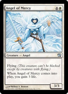 [001]【EN】【FOIL】慈悲の天使/Angel of Mercy【9ED】[U][白]