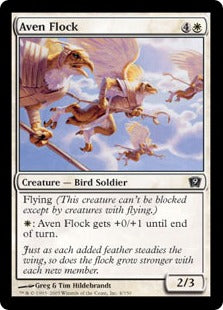 [004]【EN】【FOIL】エイヴンの群れ/Aven Flock【9ED】[C][白]