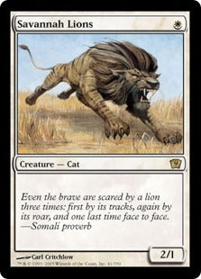 [041]【EN】【FOIL】サバンナ・ライオン/Savannah Lions【9ED】[R][白]