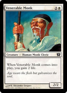[051]【EN】【FOIL】ありがたい老修道士/Venerable Monk【9ED】[C][白]
