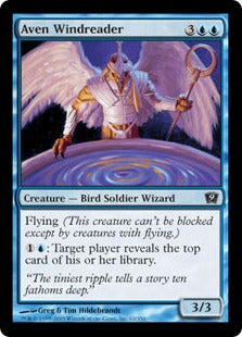 [062]【EN】【FOIL】エイヴンの風読み/Aven Windreader【9ED】[C][青]