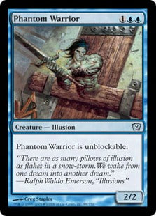 [088]【EN】【FOIL】幻影の戦士/Phantom Warrior【9ED】[U][青]