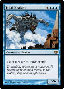[105]【EN】【FOIL】高潮のクラーケン/Tidal Kraken【9ED】[R][青]