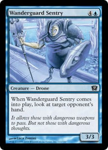 [111]【EN】【FOIL】地護りの歩哨/Wanderguard Sentry【9ED】[C][青]