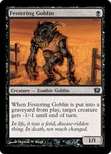 [130]【EN】【FOIL】ただれたゴブリン/Festering Goblin【9ED】[C][黒]