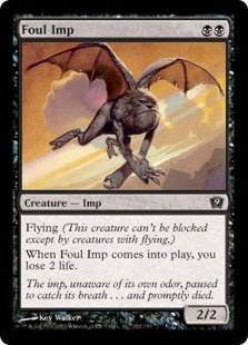[132]【EN】【FOIL】悪臭のインプ/Foul Imp【9ED】[C][黒]
