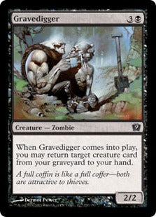 [136]【EN】【FOIL】グレイブディガー/Gravedigger【9ED】[C][黒]