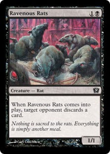 [157]【EN】【FOIL】貪欲なるネズミ/Ravenous Rats【9ED】[C][黒]