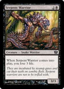 [162]【EN】【FOIL】蛇人間の戦士/Serpent Warrior【9ED】[C][黒]