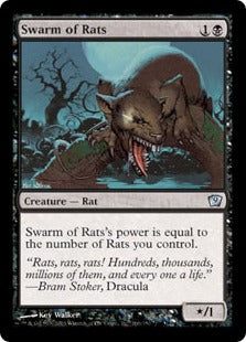 [166]【EN】【FOIL】ネズミの大群/Swarm of Rats【9ED】[U][黒]