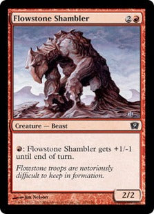 [185]【EN】【FOIL】流動石のシャンブラー/Flowstone Shambler【9ED】[C][赤]