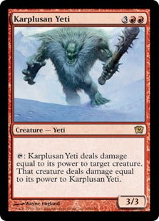 [198]【EN】【FOIL】カープルーザンのイエティ/Karplusan Yeti【9ED】[R][赤]
