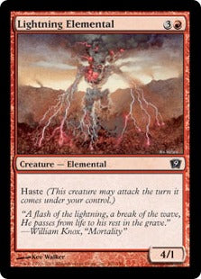 [201]【EN】【FOIL】稲妻の精霊/Lightning Elemental【9ED】[C][赤]