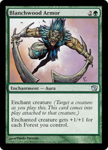 [232]【EN】【FOIL】ブランチウッドの鎧/Blanchwood Armor【9ED】[U][緑]