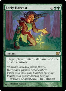 [235]【EN】【FOIL】早摘み/Early Harvest【9ED】[R][緑]