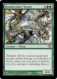 [267]【EN】【FOIL】根切りワーム/Rootbreaker Wurm【9ED】[U][緑]