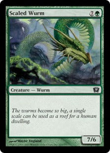 [269]【EN】【FOIL】甲鱗のワーム/Scaled Wurm【9ED】[C][緑]