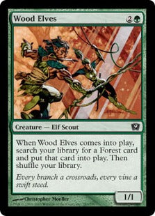 [283]【EN】【FOIL】ウッド・エルフ/Wood Elves【9ED】[C][緑]