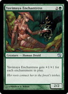 [284]【EN】【FOIL】ヤヴィマヤの女魔術師/Yavimaya Enchantress【9ED】[U][緑]