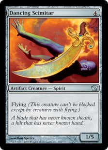 [292]【EN】【FOIL】踊る円月刀/Dancing Scimitar【9ED】[U][茶]