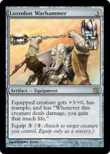 [303]【EN】【FOIL】ロクソドンの戦槌/Loxodon Warhammer【9ED】[R][茶]