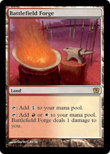 [318]【EN】【FOIL】戦場の鍛冶場/Battlefield Forge【9ED】[R][土地]