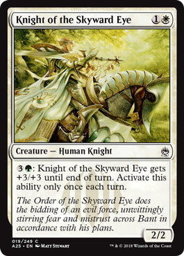 [019]【EN】【FOIL】天望の騎士/Knight of the Skyward Eye【A25】[C][白]