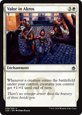 [038]【EN】【FOIL】アクロスでの武勇/Valor in Akros【A25】[U][白]