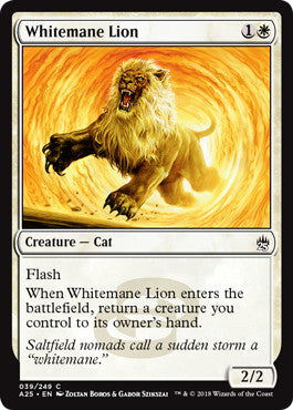 [039]【EN】【FOIL】白たてがみのライオン/Whitemane Lion【A25】[C][白]