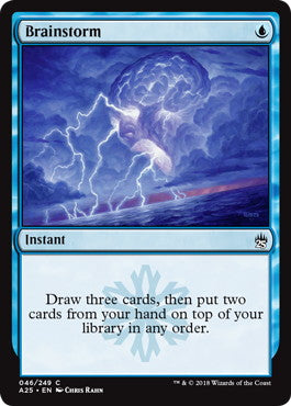 [046]【EN】【FOIL】渦まく知識/Brainstorm【A25】[C][青]