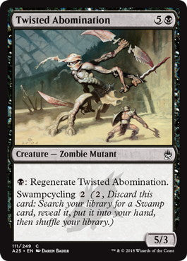 [111]【EN】【FOIL】よじれた嫌悪者/Twisted Abomination【A25】[C][黒]