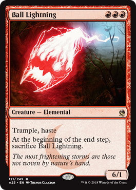 [121]【EN】【FOIL】ボール・ライトニング/Ball Lightning【A25】[R][赤]