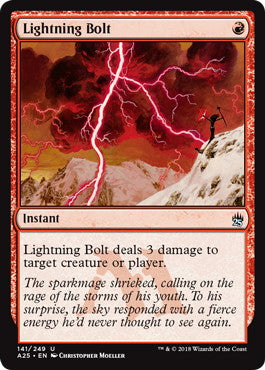 [141]【EN】【FOIL】稲妻/Lightning Bolt【A25】[U][赤]