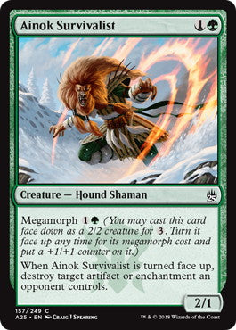 [157]【EN】【FOIL】アイノクの生き残り/Ainok Survivalist【A25】[C][緑]