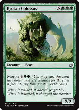 [177]【EN】【FOIL】クローサの巨像/Krosan Colossus【A25】[U][緑]