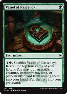 [193]【EN】【FOIL】発生の器/Vessel of Nascency【A25】[C][緑]