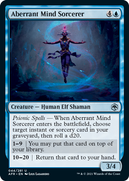 [044]【EN】【FOIL】精神異常のソーサラー/Aberrant Mind Sorcerer【AFR】[U][青]