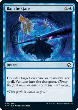 [047]【EN】【FOIL】ゲートを塞げ/Bar the Gate【AFR】[C][青]