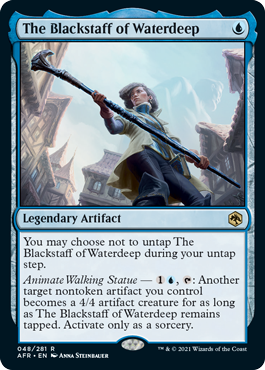 [048]【EN】ウォーターディープの黒杖/The Blackstaff of Waterdeep【AFR】[R][青]