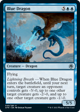[049]【EN】【FOIL】ブルー・ドラゴン/Blue Dragon【AFR】[U][青]