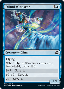 [055]【EN】【FOIL】ジンの風予見者/Djinni Windseer【AFR】[C][青]
