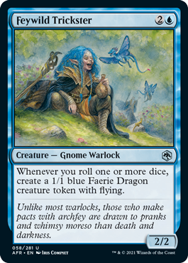 [058]【EN】【FOIL】フェイワイルドのペテン師/Feywild Trickster【AFR】[U][青]