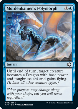 [065]【EN】【FOIL】モルデンカイネンの変身/Mordenkainen's Polymorph【AFR】[C][青]