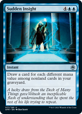[077]【EN】【FOIL】突然の洞察/Sudden Insight【AFR】[U][青]