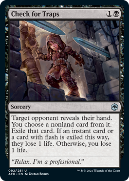 [092]【EN】【FOIL】罠を探す/Check for Traps【AFR】[U][黒]