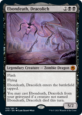 [100]【EN】【FOIL】ドラコリッチ、エボンデス/Ebondeath, Dracolich【AFR】[M][黒]