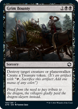 [106]【EN】【FOIL】不気味な報奨/Grim Bounty【AFR】[C][黒]
